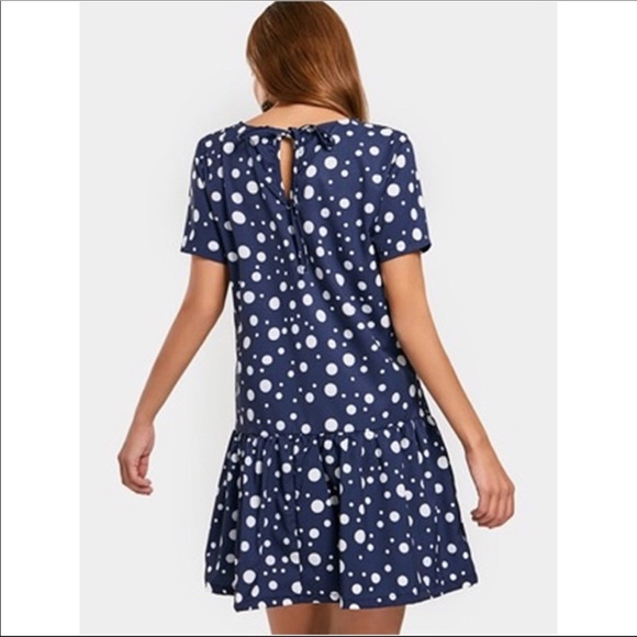 Zara | Polkadot navy dress - Picture 2 of 11